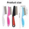 4 Pcs Dandruff Comb, Stainless Steel Fine Wide Tooth Comb, Professional Dandruff Removal Combs, Grooming Tool for Pets Dog Kids and Adults (White, Pink, Blue, Black-Red)