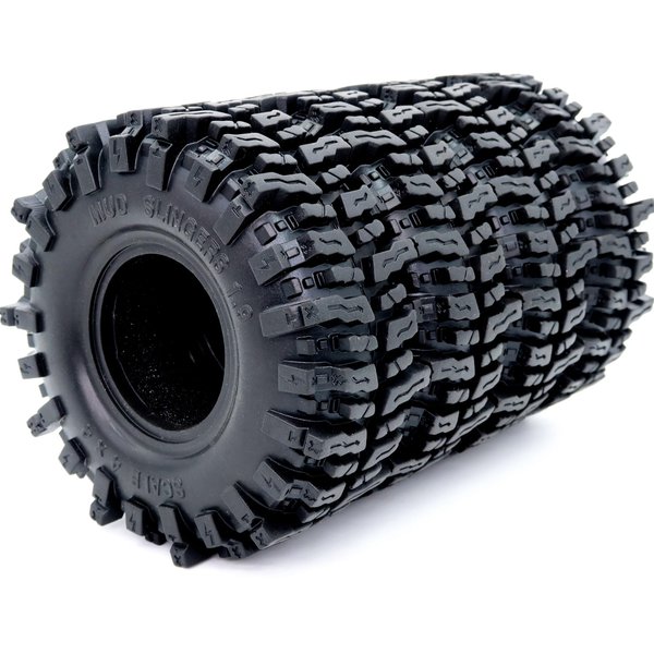 HOBBYSOUL 4pcs RC 1.9 Mud Slingers Tires Height 4.72'' / 120mm Soft Sticky 1.9 Tires Tyres For 1/10 RC Crawler Traxxas TRX4 / Axial SCX10 90047 SCX10 III AXI03007 / Redcat Gen8 Upgrade