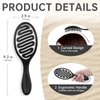 Daily Gard Detangling Brush, Dry and Wet Vented Detangler Hair Brush for Women and Men, Paddle Quick Drying Hairbrush for Wet/Dry/Curly/Thick/Long/Wavy/Damaged Hair, Black