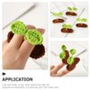 FRCOLOR 4PCS Bean Sprout Hair Clips Braided Hair Clips Woolen Knitting Hairpins Bean Sprouts Clips Funny Headwear for Women Girls Hair Accessories