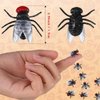 Gejoy 60 Pieces Plastic Fake Flies for Joke Realistic Mini Flies Bulk Prank Trick Tiny Simulated Fly for Insects Halloween Party Supplies