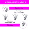 HAMJOYS Lashes Clusters 40D 0.07 D Curl Cluster Lashes Extension Individual Lashes 14-18mm Tray Faux Mink Lash Clusters Extensions Individual Lashes lashes wispy DIY Eyelash (40D-0.07D-14-18mm)