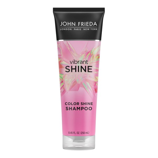 John Frieda Vibrant Shine Shampoo, Glossy Hair Treatment with Rose Hip Oil, Paraben and Sulfate Free, Cruelty Free Formula, 8.45 fl oz