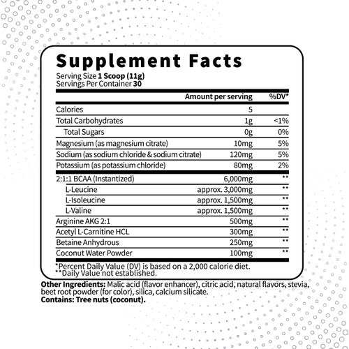 Type Zero Ultra Clean Vegan BCAA Powder + Electrolytes (Hawaiian Punch | 6G) 2:1:1 Sugar-Free/No Sucralose BCAAs Amino Acids Supplement for Women/Men - Best BCAA Vegan Amino Acids After Workout Drink
