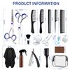 Hair Cutting Scissors Kit,27PCS Professional Stainless-Steel Sharp Barber Professional Hairdressing Shears Set with 6.5 Inch Cutting Scissors,Thinning Shears for Man Woman Adults Kids Home Salon