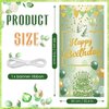 Sage Green Birthday Banner Decorations for Girls Women Sage Green Happy Birthday Door Cover Banner Light Green Birthday Banner Backdrop Porch Banner Sage Green Birthday Party Supplies for Baby Shower