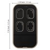 XIHADA Universal Garage Door Remote with Clip Universal Garage Door Opener Remote Universal Gate Remote Control Homelink Remote with Clip (Black with Grey)