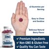 Zinc Gummies - 50mg High Immune Booster Zinc Supplement, Immune Defense, Powerful Natural Antioxidant, Non-GMO - by New Age (60 Count (Pack of 1))