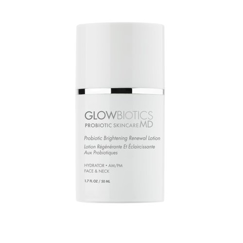 Glowbiotics Probiotic Brightening Renewal Lotion, Lightweight, Hydrating Daily Face Moisturizer, Anti-Aging with Hyaluronic Acid & Green Tea, 1.7 Fl Ounce
