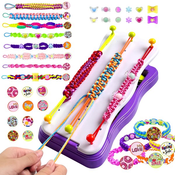 Friendship Bracelet Making Kit for Girls,Arts and Crafts Toys for Kids Ages 8-12,String Bracelet Making Craft Birthday Gifts Toys for Girls 7 9 10 11 12