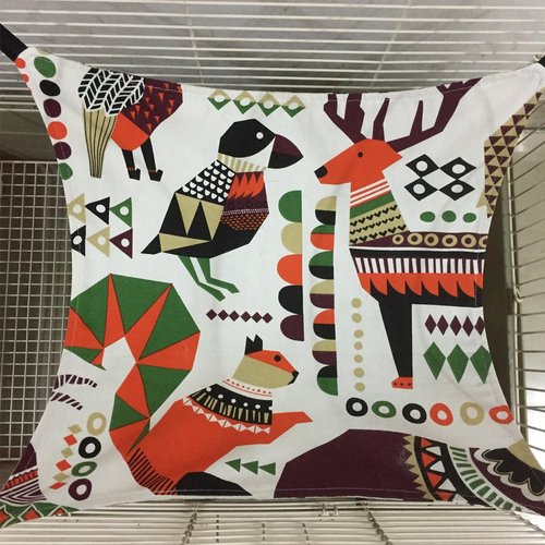 Ferret Cat Hammock Bed for Cage 100% Handmade Pet Canvas Hammocks for Small Animals, Kitten, Guinea Pig, Bunny, Rabbit, Rat Comfortable Hanging Bed, Soft Sleepy Mat Pad for Sleeping and Resting