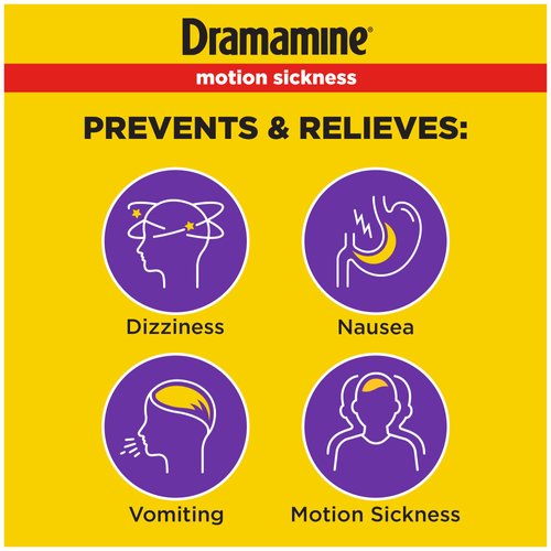 Dramamine All Day Less Drowsy, Motion Sickness Relief, 8 Count, 3 Pack
