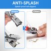Lux German Nail Clippers Grip for Men, The UltraSharp Fingernail Clippers with Catcher, No Splash Toenail Clippers for Thick Nails for Seniors, Portable Nail Clipper with Catcher File and Safety Lock
