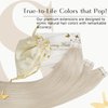 Sunny Tape in Hair Extensions Blonde Human Hair Tape in Extensions Colorful Platinum Blonde Human Hair Extensions Tape ins Platinum Blonde Long Hair 50g 20pcs 24inch