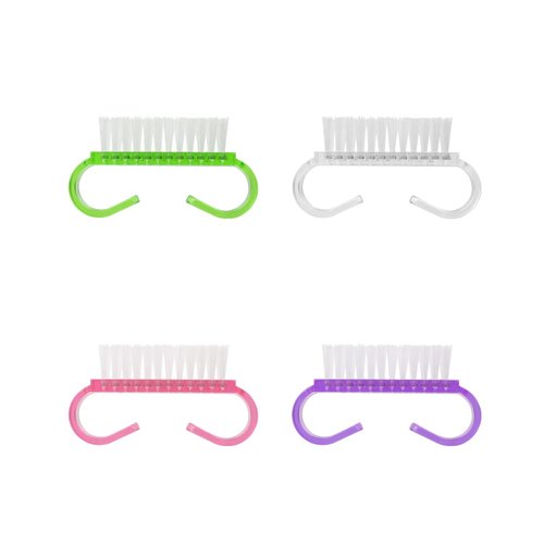 YEEPSYS Handle Grip Nail Brush, Hand Fingernail Brush Cleaner Scrubbing Kit Pedicure for Toes and Nails Men Women (Muticolored C)