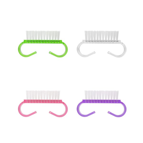 YEEPSYS Handle Grip Nail Brush, Hand Fingernail Brush Cleaner Scrubbing Kit Pedicure for Toes and Nails Men Women (Muticolored C)