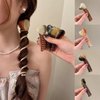 4Pcs Heart Elastic Telephone Wire Colorful Hair Bands Ponytail Braids Fixed Hair Rope Bundle Scrunchies Telephone Wire Hair Accessories for Women Girls Wedding Birthday Daily Party Supplies