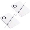 2 Pcs Stainless Steel Cosmetic Makeup Palette, Professional Cosmetic Mixing Makeup Palette Spatula Makeup Artist Tool, Beauty Salon Color Cream Mixing Palette With A Spatula Makeup Nail Art Palette