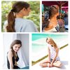 AXEN 8PCS Elastic Hair Tie for Women Girls, Cotton Bands Soft Woven Ponytail Holders for Thick Hair and Curly Hair, Mixed Colors