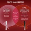 Buxom Full-On Plumping Liquid Lipstick Matte, Plumping Lip Color with Vitamin E, Hyaluronic Acid & Plumping Peptide Complex, Hydrates & Smooths Lip Lines, Transfer-Proof, Cruelty-Free (Barely There)