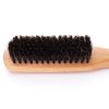 GranNaturals Boar Bristle Slick Back Hair Brush - Soft/Medium Smoothing Hairbrush to Style, Polish, & Lay Hair Down Flat to Create a Sleek Frizz Free Hairstyle for Women and Men - Wooden Handle