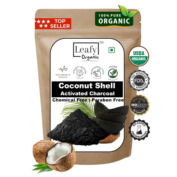 Leafy Organic Coconut Activated Charcoal Powder - 1 lb / 16 Oz - Whitens Teeth, Rejuvenates Skin and Hair, Supports Better Digestion