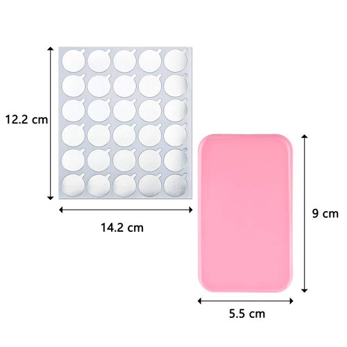 Mudder 900 Pcs 1 Inch Disposable Eyelash Glue Holder and 2 Pcs Reusable Eyelash Pad Stand, Pallet Eyelash Extension Glue Sticker Pads Set for Makeup Tool Supply