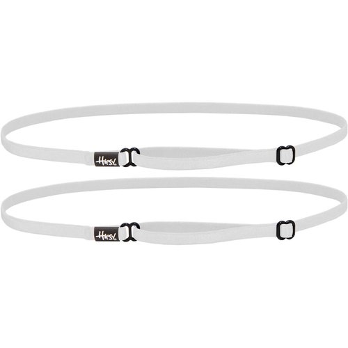 Hipsy Ellies Elastic & Adjustable Thin Running Fitness Headband Team Sport Colors Hair Band 2-Pack (White 2-pack)