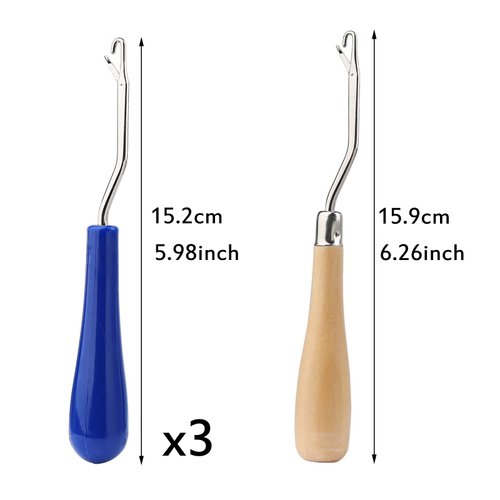 Latch Hook Set, Latch Hook Crochet Needle, Crochet Hook with Latch, Dreadlocks Crochet Hook Set, Latch Hook Crochet Needle, Bent Latch Hook for Carpet Making