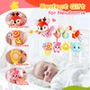 Car Seat Toys, Cute Deer Car Seat Toys for Babies 0-6 Months Boy, Stroller Toys with Crinkle, Teether, Music Box, Rattle, BB Squeaker for 0 3 6 9 12 Months Babies Infant Boys Girls Gifts (Cute Deer)