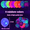 100 Pcs UV Neon Balloons, 14 Inch UV Black Light Balloons Glow in the dark for Birthday Decorations Wedding Glow Party Supplies Blacklight Carnival