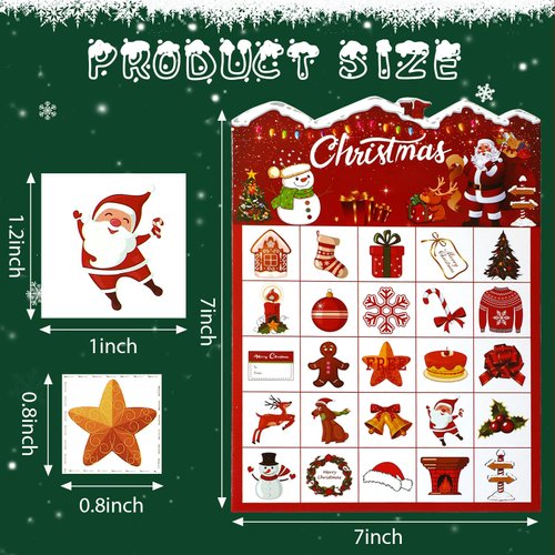 JULMELON 24 Players Christmas Games Xmas Card Games Card for Family Class Group Activities Christmas Party Favor Supplies