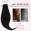 MAXITA Hair Extensions Tape in Natural Black Hair Extensions Tape in Extensions Remy Human Hair Seamless Straight Human Hair Extensions 18 Inch 20pcs 50g Real Human Hair for Women