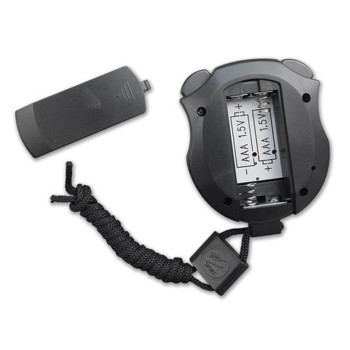 Digital Stopwatch - No Bells, No Whistles, Simple Basic Operation, Silent, Clear Display, ON/OFF, Child Friendly, AAA Batteries (Included), Black