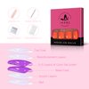 iMABC Neon Orange Summer Press on Nails Gel Full Cover Fake Nails Short Glue False Nails Spring Summer Style for Women Girls Wear 24pcs