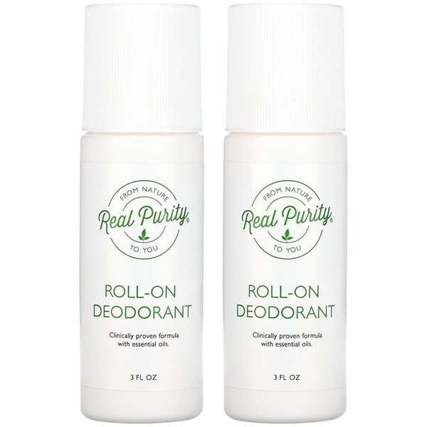 Real Purity, (2 Pack) Roll-On Deodorant