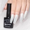 SUPWEE Pearl Shell Gel Polish Nail Mermaid Gel Nail Polish White Pearlescent Gel Nail Polish Shell Thread Glitter Gel Polish 10ML Shimmer Mermaid Soak Off UV LED Gel