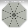MASTERCANOPY Patio Umbrella 9 ft Replacement Canopy for 8 Ribs-Grey