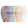 20 Pack Rainbow Plain Blank Cloth Satin Fabric Covered Slim Thin Hard Metal Headband Simple Skinny Wire Hair band Elastic Hair Hoop Holder Clasp Tiara Crown Headpiece Craft DIY Accessories for Women