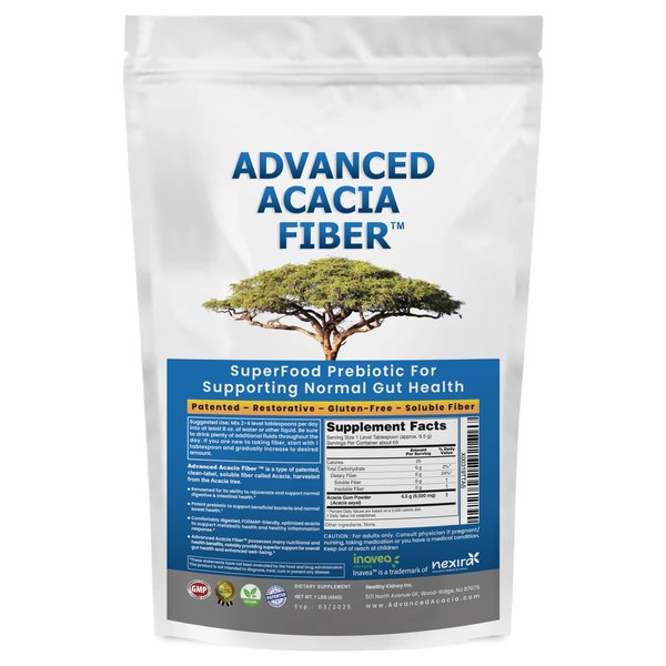Advanced Acacia Fiber Powder 16oz Organic Soluble Fiber Leaky Gut Repair Powder. Natural Supplement for Gut Health, Regularity, Digestive Rejuvenation