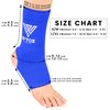 WYOX Ankle Wraps Support Boxing Gear for Men Women Muay Thai Ankle Support Kickboxing Wraps Gym Ankle Support (Pair) (Blue, L/XL (Women 7.0-10.5/ Men 6.0-9.5))