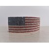 Generic American flag red white and blue crystal hair clip barrette