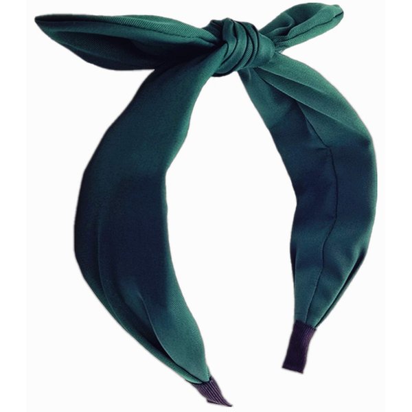 hodooly 1Pcs Knotted Headbands for Women,Turban Headband Wide Headbands Bowknot Hair Band for Women Girls (Green)