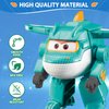 Super Wings Transformer Toys, 2 in Tino Dinosaur Transformer Figures Toys, 2 in 1 Mode Rescue Bots Action Figure Toys for 3-5 Year Old Boys Girls, Plane Toys for Toddlers Kids Age 3 4 5 6 7 8+