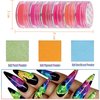 TGANNYOCR 72 Colors Nail Pigment Powder Luminous Iridescent Powder Podwer High-Gloss Halo Pearlescent Nail Powder Pigment for Halloween Crafts Body Nail Art Paint