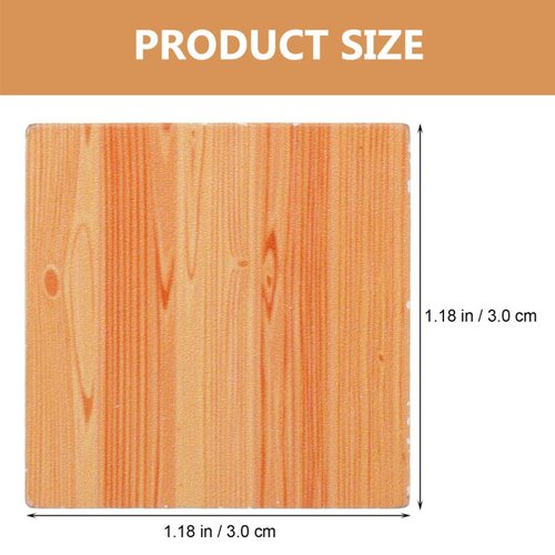 JOINPAYA Miniature Wood Floorboards: Mini Floor Sheet Dollouse Flooring Supplies Doll Furniture Accessories 1.18in 27pcs