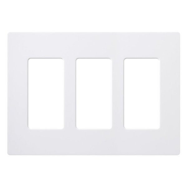 Lutron Claro 3 Gang Decorator/Rocker Wallplate, Gloss, White (1-Pack) | CW-3-WH