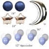 InBy 15pcs Navy Blue and Gold Moon Balloon Sky Night Moon Star Theme Balloon Party Decoration Baby Boy Girl Shower Wedding Birthday 36" Moon Foil Mylar Balloon 18" Start Balloon 12" Latex Balloon Kit