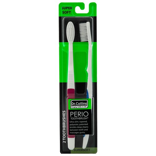 Dr. Collins Perio Toothbrush Value Pack, 2 Count