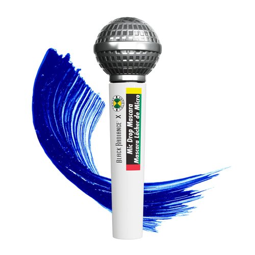 Black Radiance Cross Colours Mic Drop Mascara, Pigment-Rich Smudge-Resistant Formula, Intense Lash Volume, Built-In Flexible Brush, Paraben-Free & Cruelty-Free - Check 2 Blue
